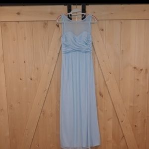 Ice Blue David's Bridal Long Dress